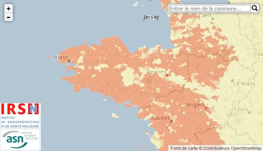 Potentiel radon Bretagne